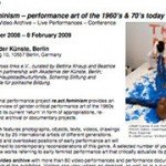 re.act.feminism – performance art of the 1960’s & 70’s today