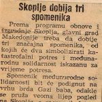 Skoplje dobija tri spomenika