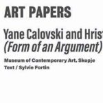 Yane Calovski and Hristina Ivanoska: epilogue (Form of an Argument)