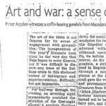Art and war: a sense of the ridiculous prevails